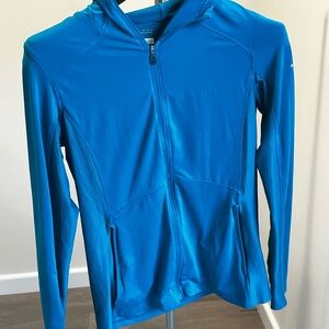 Columbia Teal Blue Zipper Light Weight Hoodie M
